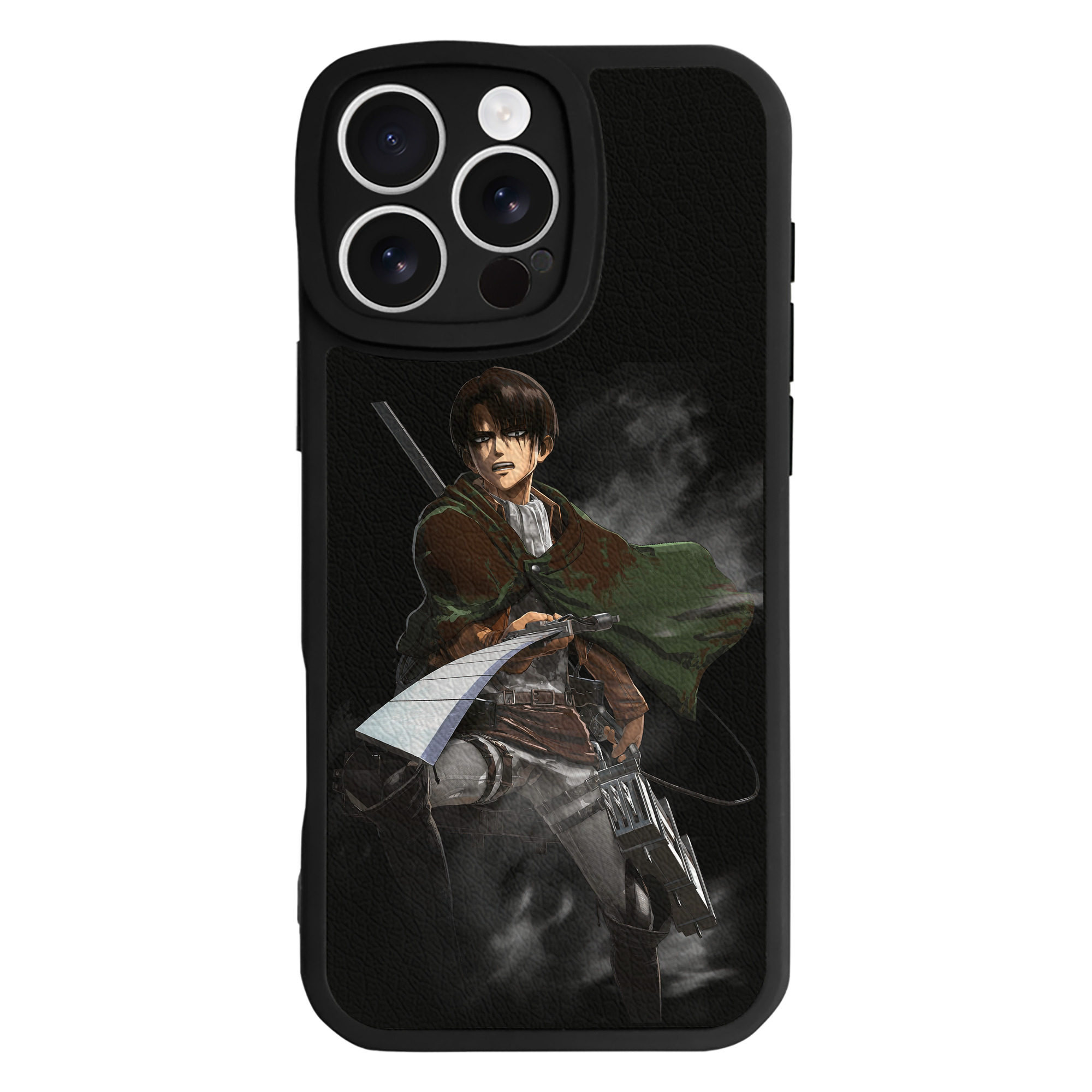 （画像用） 進撃の巨人 リヴァイ·アッカーマン Attack on Titan Levi Ackerman 【iPhone 16シリーズ対応】シリコンスマホケース（レザー調） 材質：シリコン